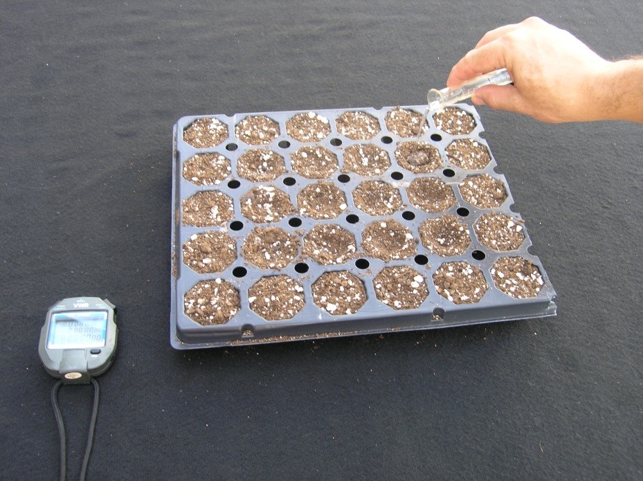 Testing if the wetting agent works well enough Testing if the wetting agent works well enough